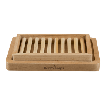 HappySoaps Houten uitlekbakje Houten uitlekbakje voor diverse blokjes zeep