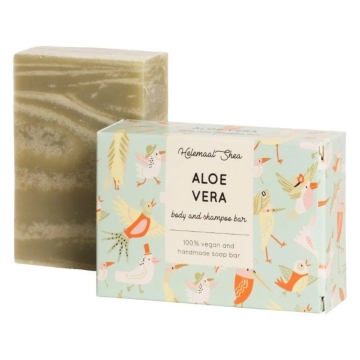 Helemaal Shea Shampoo Bar - Aloe Vera Solide, parfumvrije shampoo voor alle haartypes