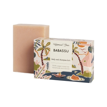 Helemaal Shea Shampoo Bar - Babassu Solide, parfumvrije shampoo voor alle haartypes, vrij van kokos-, palm- en olijfolie