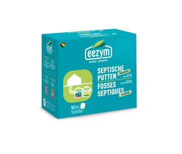 Eezym Accélérateur de biodégradation pour fosses septiques - 1 an (52 sachets) Accélérateur efficace à base d'enzymes avec 52 sachets