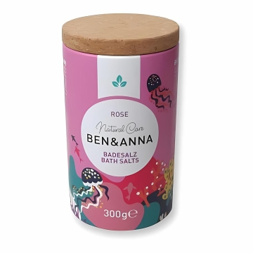 Ben&Anna Sels de bain à la rose Sels de bain naturels aux fleurs séchées