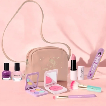 Rosajou Luxury make-up set  Beige Make-up set met tasje voor kinderen