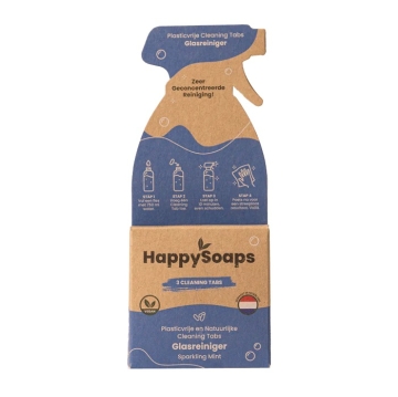 HappySoaps Pastilles nettoyantes pour vitres (3) Lot de 3 lingettes pour nettoyer les vitres, les miroirs et les surfaces en verre