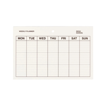 Redopapers Weekplanner Weekplanner van papieroverschotten