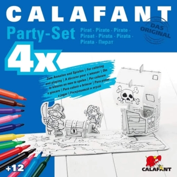 Calafant Bouwpakket Party Set Piraat (4j+) Zelf te bouwen schip van karton