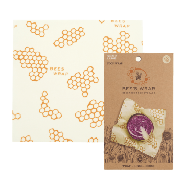 Bee's Wrap Tissu en cire d'abeille, grand format Une alternative réutilisable au film alimentaire