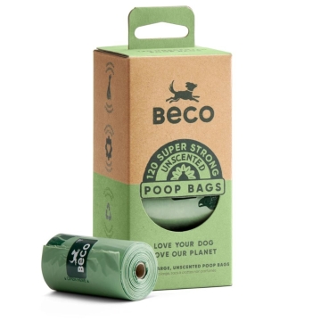 Beco Poepzakjes Recycled XL 120 stuks 8 rollen hondenzakjes van gerecycleerd plastic