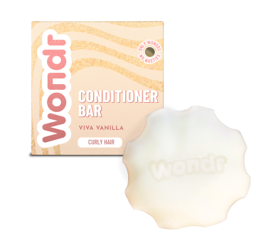 Wondr Conditioner Bar Viva Vanilla Solide conditioner perfect voor krullend haar dat hydratatie en voeding nodig heeft