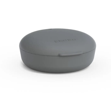 Ekobo Porte-savon en silicone Smoke rond Boîte de voyage pratique en silicone pour shampoings solides et savons