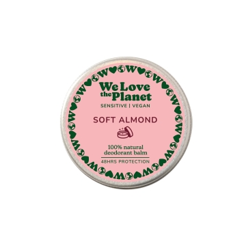 We Love The Planet Deodorant Balm Almond Baksodavrij Deodorantcrème zonder baksoda in metalen verpakking