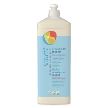 Sonett Liquide vaisselle naturel Sensitive sans parfum Liquide vaisselle doux et végétal sans parfum pour peaux sensibles, rapidement biodégradable