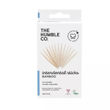 The Humble Co. Cure-dents en bambou 100 cure-dents biodégradables en bambou