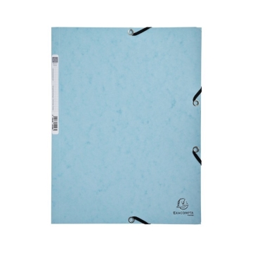 Exacompta Elastomap A4 à 3 rabats bleu pastel Pochette élastique certifiée FSC