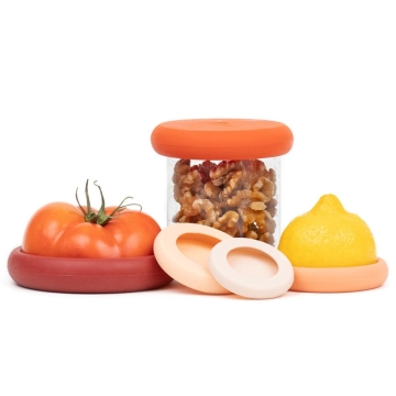 Food Huggers Food Huggers Terracotta (set van 5) Herbruikbare wraps voor groente en fruit