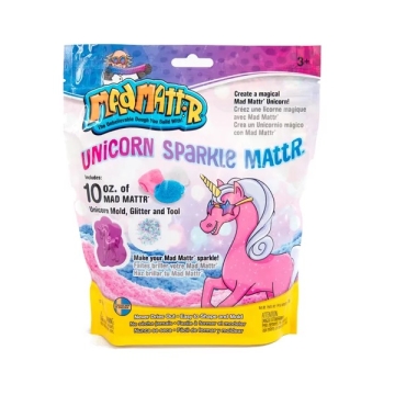 Mad Mattr Pâte à modeler Licorne Pailletée Une alternative sûre au sable cinétique. Créez des licornes pailletées avec de la pâte à modeler colorée