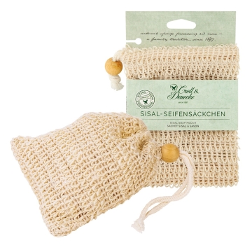 Croll and Denecke Zeepzakje Sisal Zeepzakje voor restjes solide shampoo en conditioner