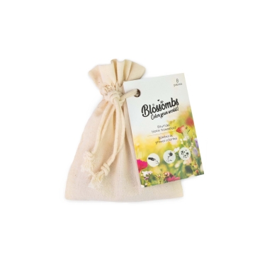 Blossombs Sachet en coton contenant 8 Blossombs Cadeau contenant 8 Blossombs, un petit cadeau joyeux et durable