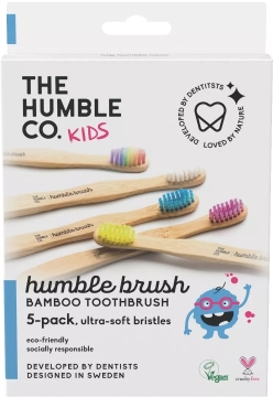 The Humble Co. Humble Brush Kids 5-pack Set van 5 bamboe kindertandenborstels