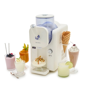 GreenPan Machine à glace Soft & Frozen Drinks Cream Préparez en seulement 30 minutes une glace à l'italienne, des sorbets, des milkshakes, du yaourt glacé, des granités, des cocktails glacés et bien plus encore