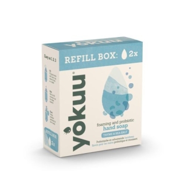 Yokuu Recharge de savon probiotique pour les mains au thym et au sel marin (2) Recharges de savon probiotique pour les mains au thym et au sel marin