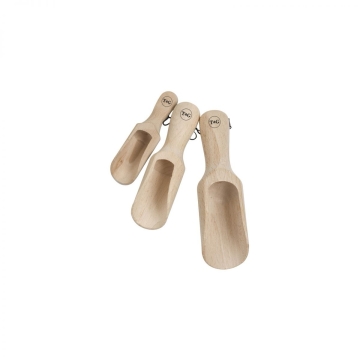 T&G Woodware Cuillères en bois (3) Lot de 3 cuillères en bois de hêtre