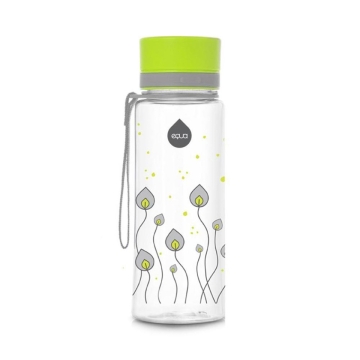 Equa Drinkfles Kids Groene Blaadjes 400 ml Hervulfles met drinktuit van BPA-vrij plastic