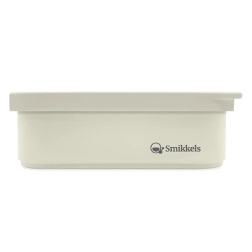 Smikkels Lunchbox 900 ml Zacht Wit RVS Lunchbox met silicone deksel