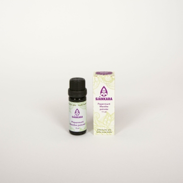 Sjankara Huile essentielle de menthe poivrée Mentha x piperita var. piperita, biologique, flacon de 11 ml
