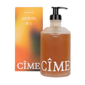 Cîme Skincare Hand & Bodywash Milde, navulbare handzeep en bodywash met zeepnoten, mandarijn en cederhout