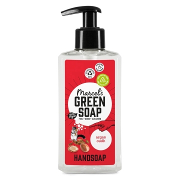 Marcel's Green Soap Savon pour les mains à l'argan et à l'oud 250 ml Savon pour les mains à base de plantes au parfum délicieux