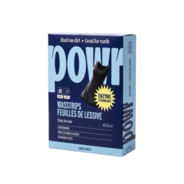 Powr Bandes de lavage pour le linge foncé Lessive en bandelettes dotées d'une technologie enzymatique, adaptée au linge foncé à partir de 15 °C