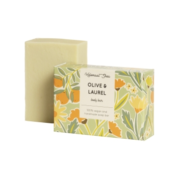 Helemaal Shea Lichaamszeep Olijf & Laurier Zeep met natuurlijke olijf en 5% laurierbesolie geschikt voor alle huidtypes