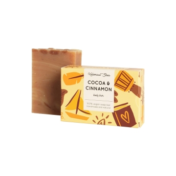 Helemaal Shea Lichaamszeep Cacao & Kaneel Zeep met biologische cacao en cacao boter, met marsepeingeur en geschikt voor alle huidtypes