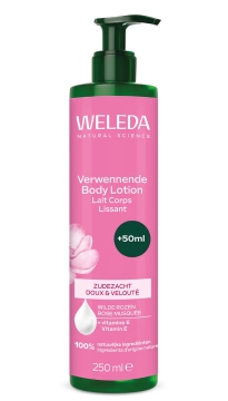Weleda Lotion corporelle à la rose sauvage Lotion corporelle bienfaisante au parfum raffiné de rose