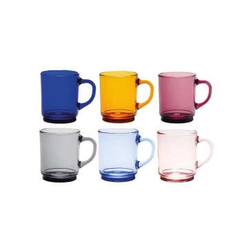 Duralex Lot de poches Versailles 260 ml Lot de 6 verres colorés en verre trempé résistant