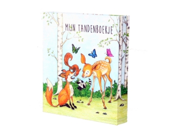 Toothwonders Livret sur les dents « Les amis de la forêt » Livret éducatif sur les dents avec carrousel pour conserver les dents de lait