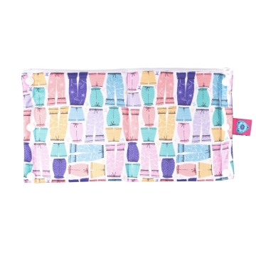 Bloom&Nora Waterdichte Wetbag voor Wasbaar Maandverband – Flirt - Trousers Waterdicht opbergtasje van 100% gerecycled plastic met 2 aparte compartimenten