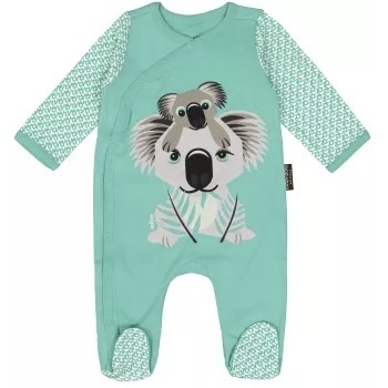 CoQ en PâTe Pyjama/Kruippakje van biologisch katoen -  Koala - 9 maanden (74) Met deze biologische kinderpyjama van Coq en Pâte wordt bedtijd een stukje gezelliger.