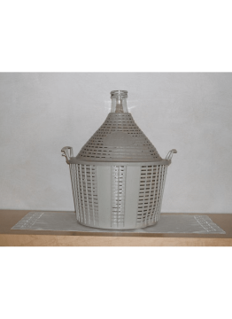 BMS Bouteille à panier de 15 litres Grande bouteille en verre de 15 litres destinée à la conservation et à la maturation du vin et d’autres boissons