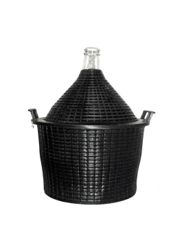 BMS Bouteille à panier de 20 litres Grande bouteille en verre en forme de panier d'une contenance de 20 litres