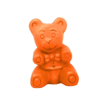 Okonorm Koda – Crayon de cire naturel en forme d'ours - Orange Joli crayon de cire composé à 100 % de matériaux naturels.