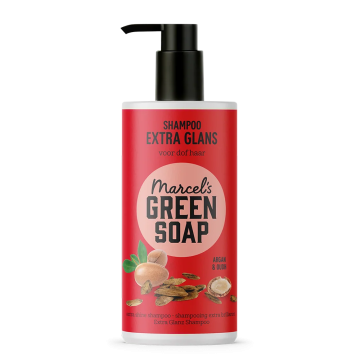 Marcel's Green Soap Shampoo Extra Glans Argan & Oudh Shampoo voor dof haar met vitamine E en aminozuren