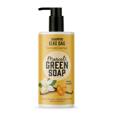 Marcel's Green Soap Shampoo Elke Dag Vanille & Amber Milde shampoo voor ieder haartype met aloë vera en glycerine
