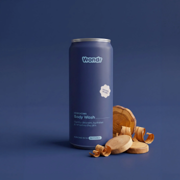 Wondr Hydrating Body Wash Sandalwood Milde, hydraterende douchegel met panthenol en sandelhoutgeur