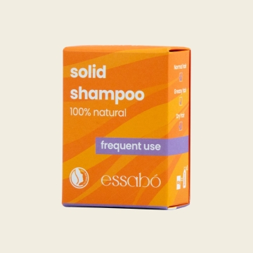 Essabó Shampoing solide pour usage fréquent - Cheveux normaux Shampoing solide doux pour un usage quotidien, sans plastique