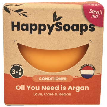 HappySoaps Barre d'après-shampoing Oil You Need is Argan Barre de démêlant solide qui nourrit et répare les cheveux secs et abîmés