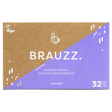Brauzz Wasstrips Lavendel (32) Wasstrips ter vervanging van vloeibaar wasmiddel