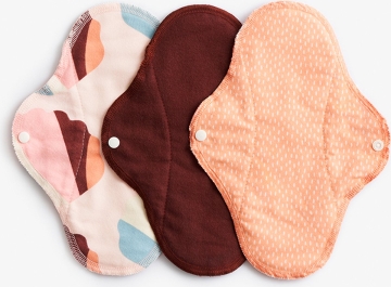 Imse Vimse Serviette hygiénique - Orange Sprinkle - Classic Lot de 3 serviettes hygiéniques en coton bio.