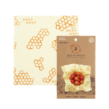 Bee's Wrap Tissu en cire d'abeille Medium Alternative réutilisable au film alimentaire