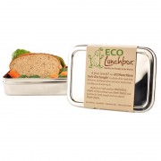 Eco Lunchbox Solo Rectangle Brooddoos Brooddoos met deksel gemaakt van 100% roestvrij staal